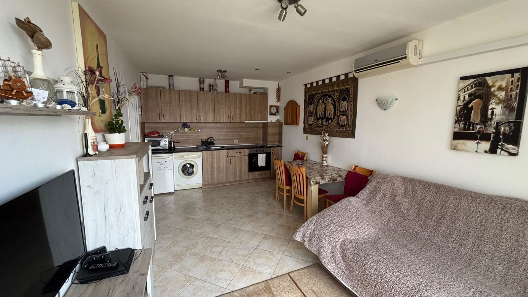 Apartament z jedną sypialnią z widokiem na morze w Sveti Vlas – bez opłaty za utrzymanie, z parkingiem, gotowy do zamieszkania
