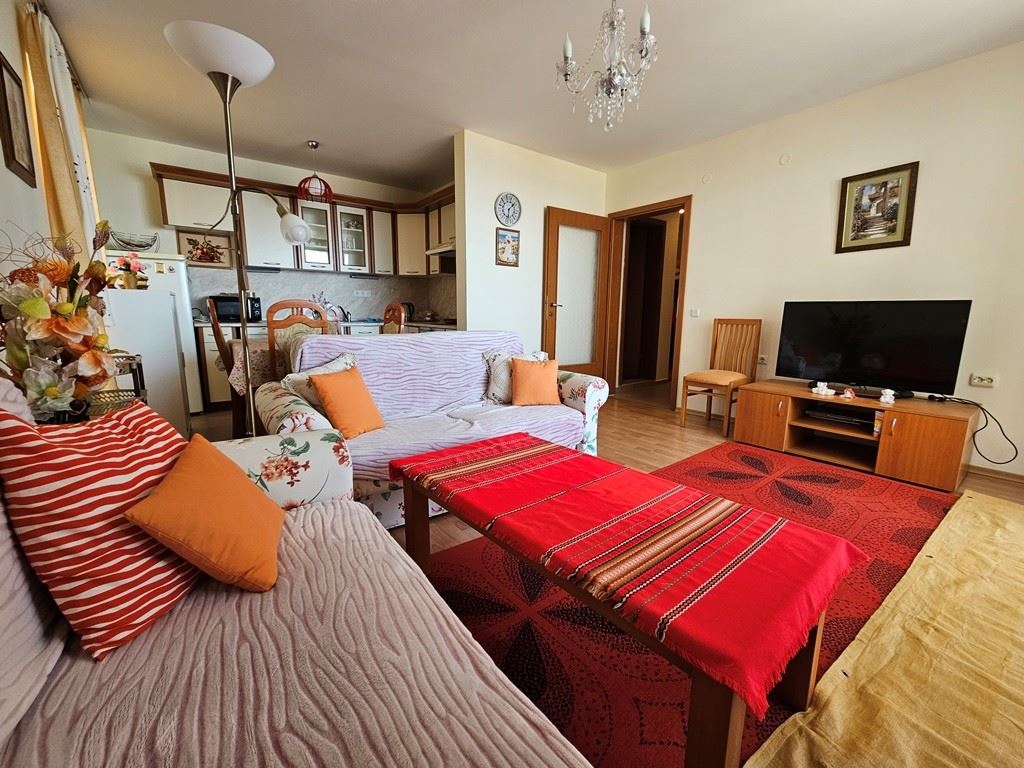 Sveti Vlas, pierwsza linia morza – panoramiczne mieszkanie z jedną sypialnią z widokiem na morze z każdego pokoju