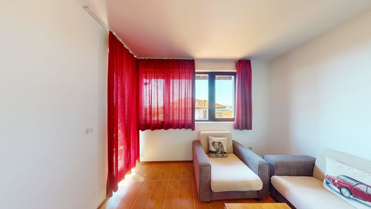 Przestronny apartament z jedną sypialnią i widokiem na morze w okolicach Słonecznego Brzegu